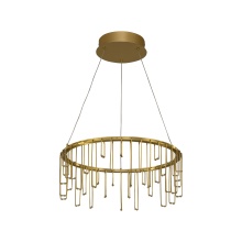 Golden Canada 5461-18 SSG - Golden Lighting Lucerna Integrated LED 14in Chandelier in Stainless Steel Gold
